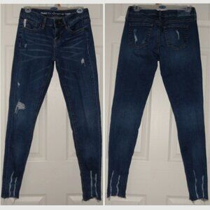 People’s Liberation Distressed Skinny Jeans, Size 3 (26Wx27L), Mid-Rise